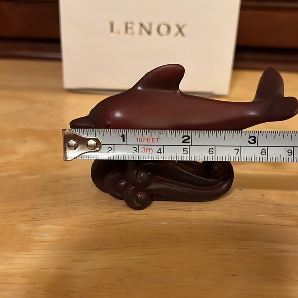 COLLECTIBLE LENOX CHINA DOLPHIN ON WOODEN BASE•NEW IN BOX - Picture 6 of 7
